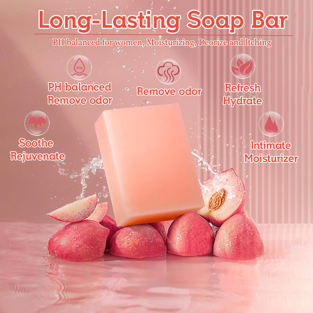 2 PCS Big Yoni Bar Soap, 2 * 5.29oz Organic Yoni Wash Yoni Soap Bar for Women Ph Balance Feminine Wash, Natural Vaginal Body Bat