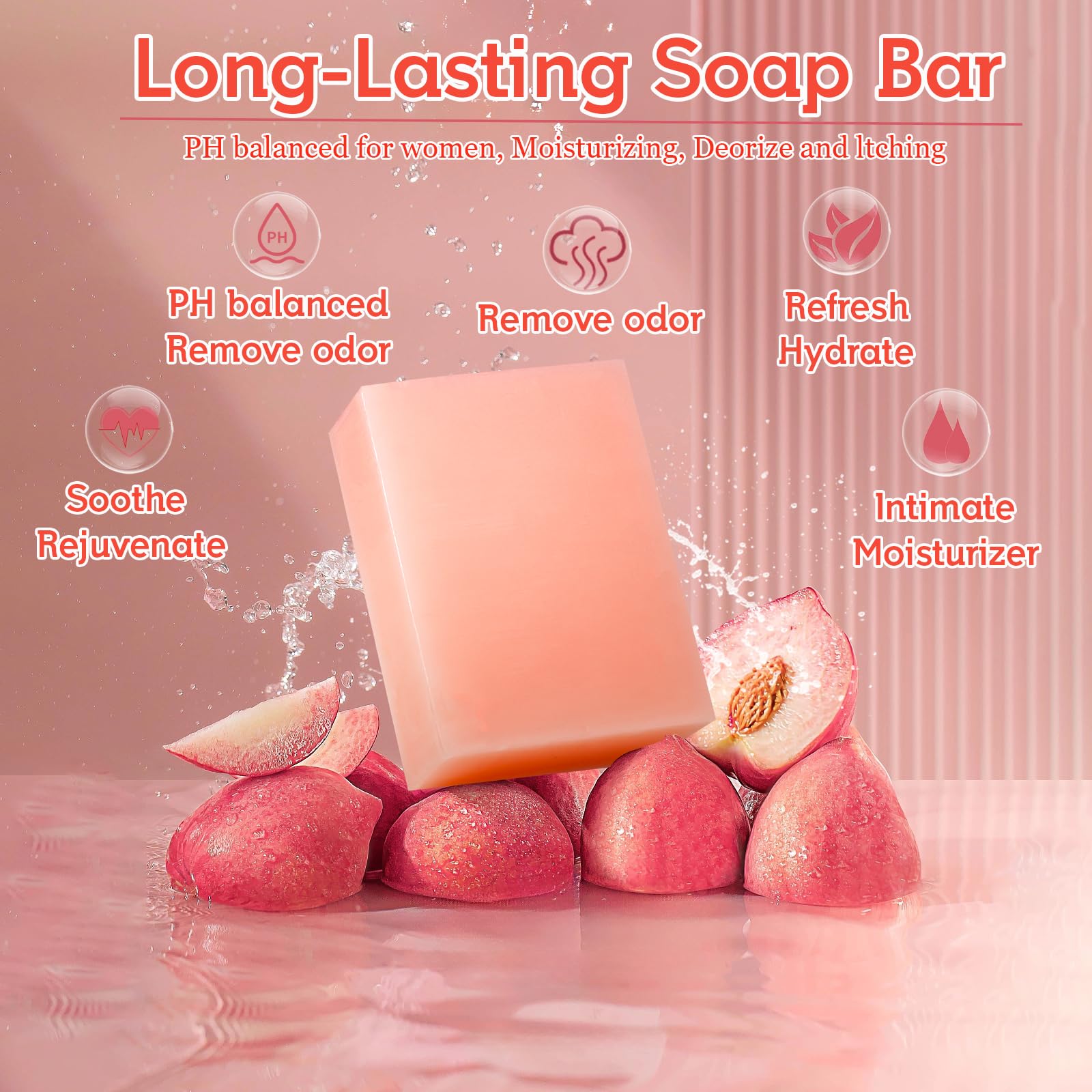 2 PCS Big Yoni Bar Soap, 2 * 5.29oz Organic Yoni Wash Yoni Soap Bar for Women Ph Balance Feminine Wash, Natural Vaginal Body Bat