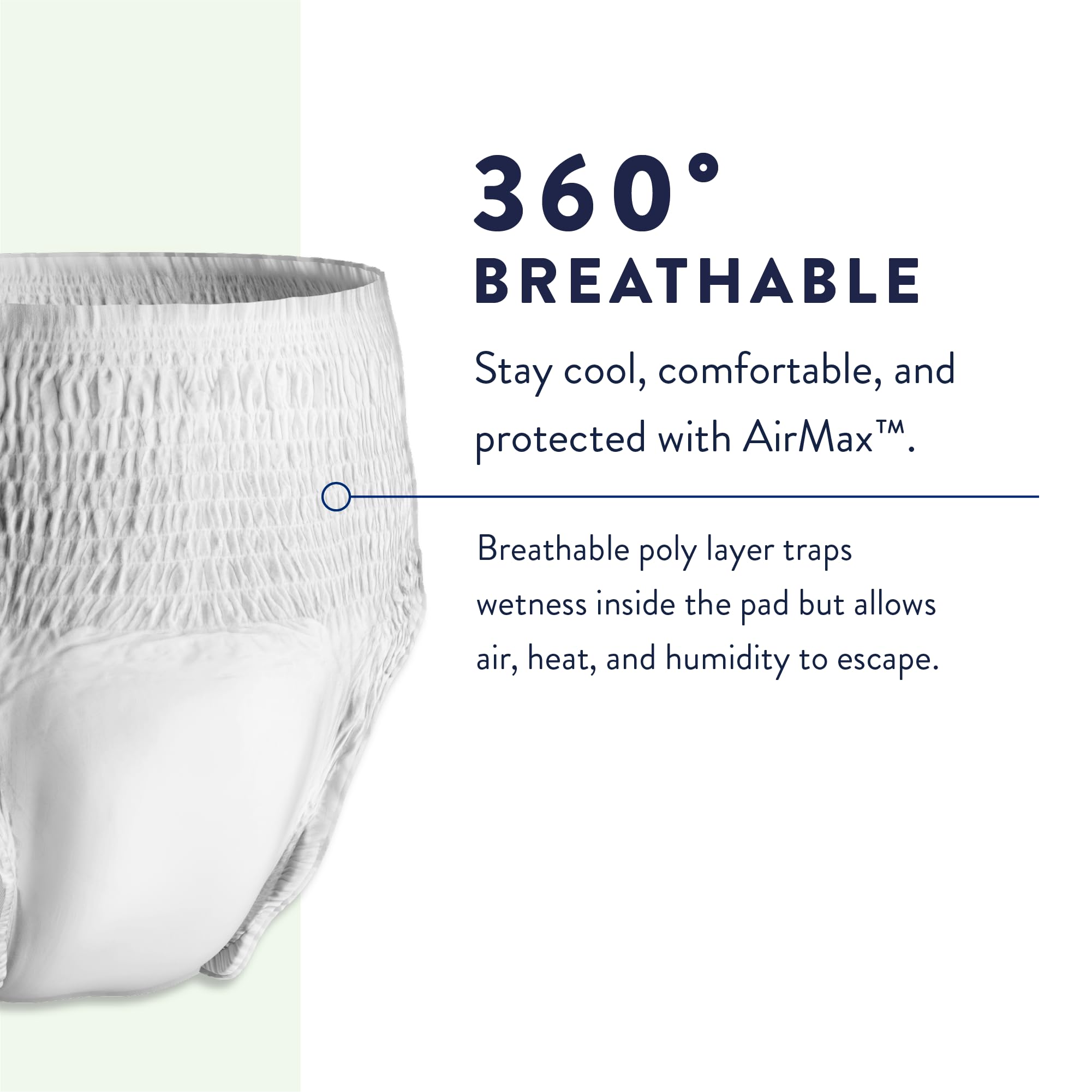 Prevail Per-Fit Daily Protective Underwear, Unisex Adult Disposable Adult Diaper for Men & Women, Extra Absorbency, Medium, 80 C