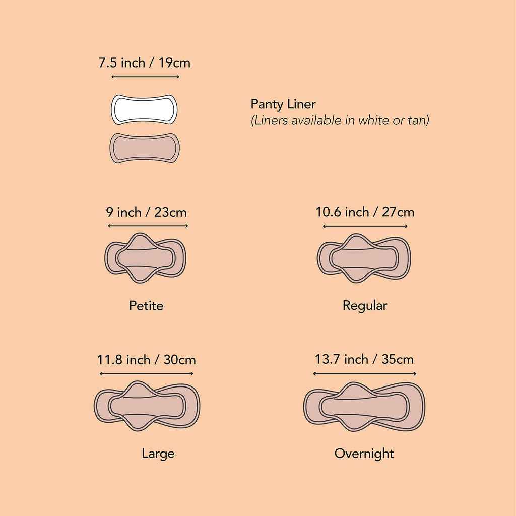 Rael Reusable Panty Liners Menstrual, Organic Cotton Cover - Postpartum Essential, Cloth Panty Liners for Women, Soft and Thin,