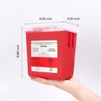 Alcedo Sharps Container for Home and Professional Use 2 Quart (3-Pack), Biohazard Needle and Syringe Disposal, Medical Grade