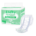 LivDry Incontinence Pad Insert for Men and Women | Hyper 1200 for Less Active Usage and More Protection (30 Count)