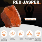 1.1lb Bulk Raw Red Jasper Rough Crystal-Natural Red Jasper Stone Raw Stones Crystal for Tumbling, Cabbing, Fountain Rocks, Decor