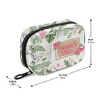 Custom Pill Box 7 Day Pill Case Bag Leaves Flowers Personalized Name Travel Pill Organizer Bag with Zipper Portable Weekly Case