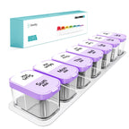 Daviky Large Pill Organizer 7 Day, Weekly XL Pill Box 2 Times a Day, Extra Big Medicine Case AM PM for Vitamins, Supplements and