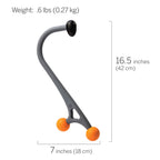 TRIGGERPOINT PERFORMANCE THERAPY AcuCurve Massage Cane for Neck, Back and Shoulders, Gray/Orange