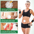 50pcs Castor Oil Pack Wrap for Belly Button, Self-Adhesive Patches High Water Absorption Pad Castor Belly Button Wrap Waterproof