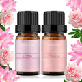 BURIBURI Lotus Essential Oil and Peony Essential Oils Gifts Set 2Pack, 100% Pure Natrual Flower Diffuser Oil for Massage, Soap M