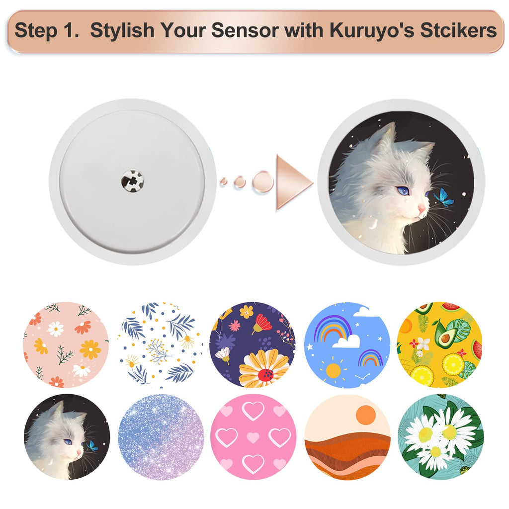Libre 2 Freestyle Sensor Covers&Sticker Total 40Pack Waterproof Adhesive Patches Hypoallergenic and Latex-Free Freestyle Overpat