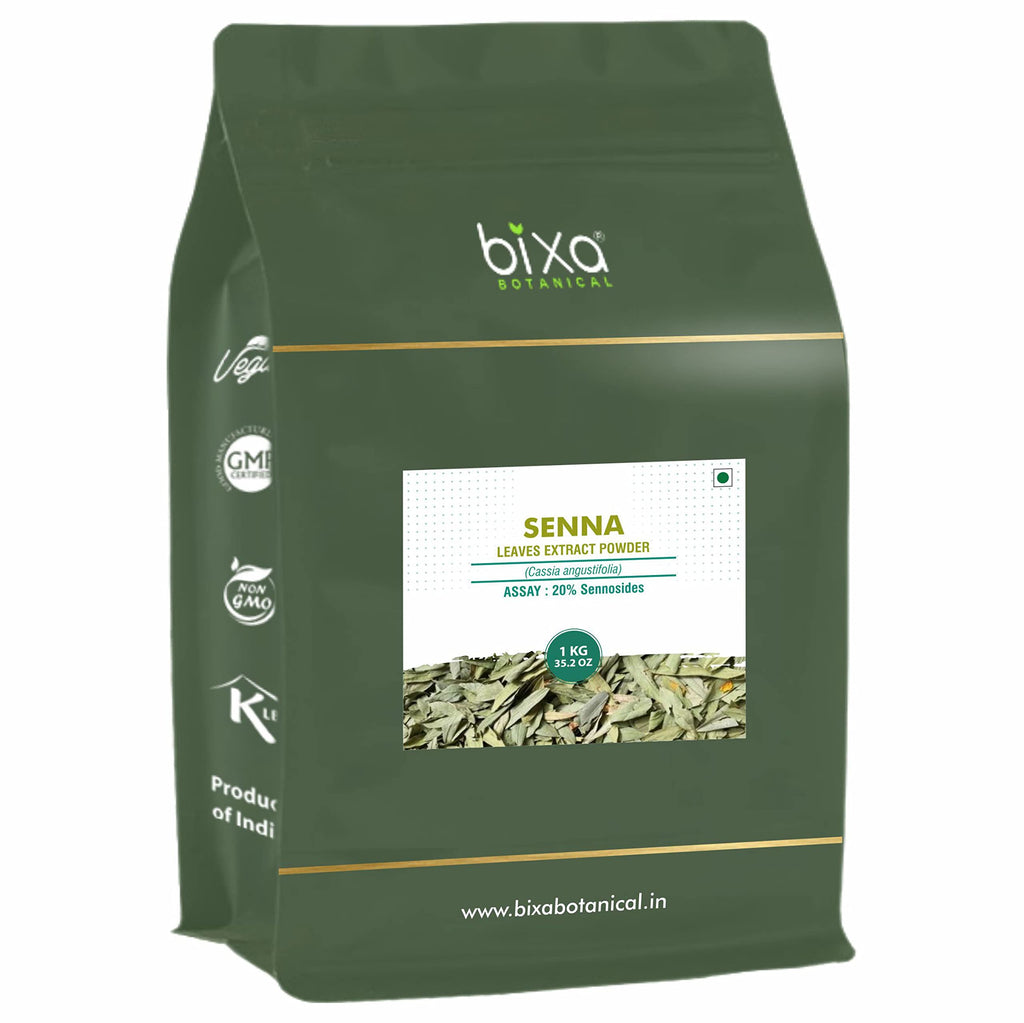 bixa BOTANICAL Senna Leaves Powder (Cassia angustifolia), Natural Herbal Laxative | Relief from Occasional Constipation | Gluten