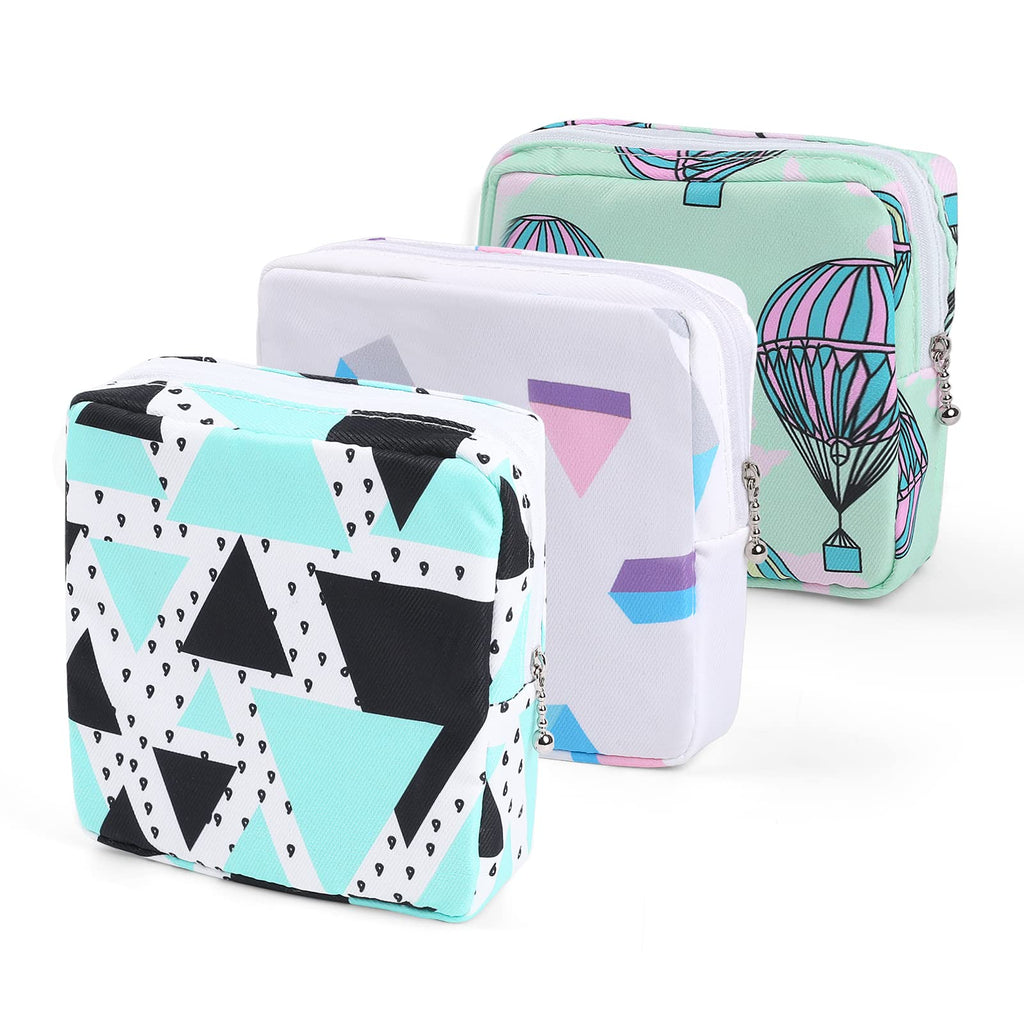 Vin Beauty 3pcs Period Bag,Period Pouch,Sanitary Napkin Storage Bag, Portable Reusable Menstrual Pads Bags,Tampon Storage Pouch 