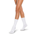 SMARTKNIT Seamless Crew Socks for Diabetes, Arthritis, or Sensitive Feet, 1 Pair (2 Count), White, Large