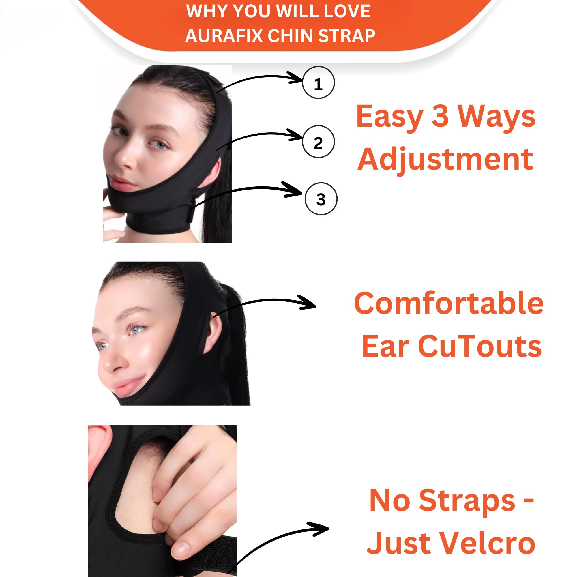 Post Surgical Chin Strap Bandage for Women Neck and Chin Compression Garment Wrap Face Straps Jowl Tightening Chin Lifting (M, B