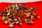 Indian Consigners Natural Crushed Polished Tumbled Gem Stone Chips, Decoration & Healing Crystals (Red Carnelian)
