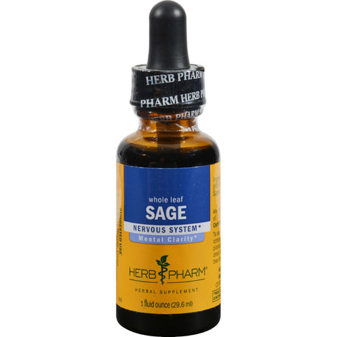 HERB PHARM Organic Sage Extract, 1 FZ
