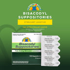 GeriCare Bisacodyl Suppositories, Fast Acting Laxative 100 Count (Pack of 1)