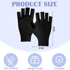 Geyoga 6 Pairs Fingerless Moisturizing Gloves Eczema Cotton Gloves for Adults Half Finger Touchscreen Lotion Overnight Dry Hands