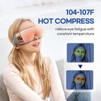 HubiCare Eye Massager with Heat, Gifts for Women/Men, Heated Eye Mask with Compression and Bluetooth Music for Migraine Relief,
