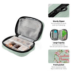 Custom Pill Box 7 Day Pill Case Bag Christmas Flower Personalized Name Travel Pill Organizer Bag with Zipper Portable Weekly Cas