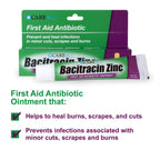 CareAll Bacitracin Antibiotic Zinc Ointment 1oz (3 Pack). First Aid Ointment to Prevent and Heal Infections for Minor cuts, Scra