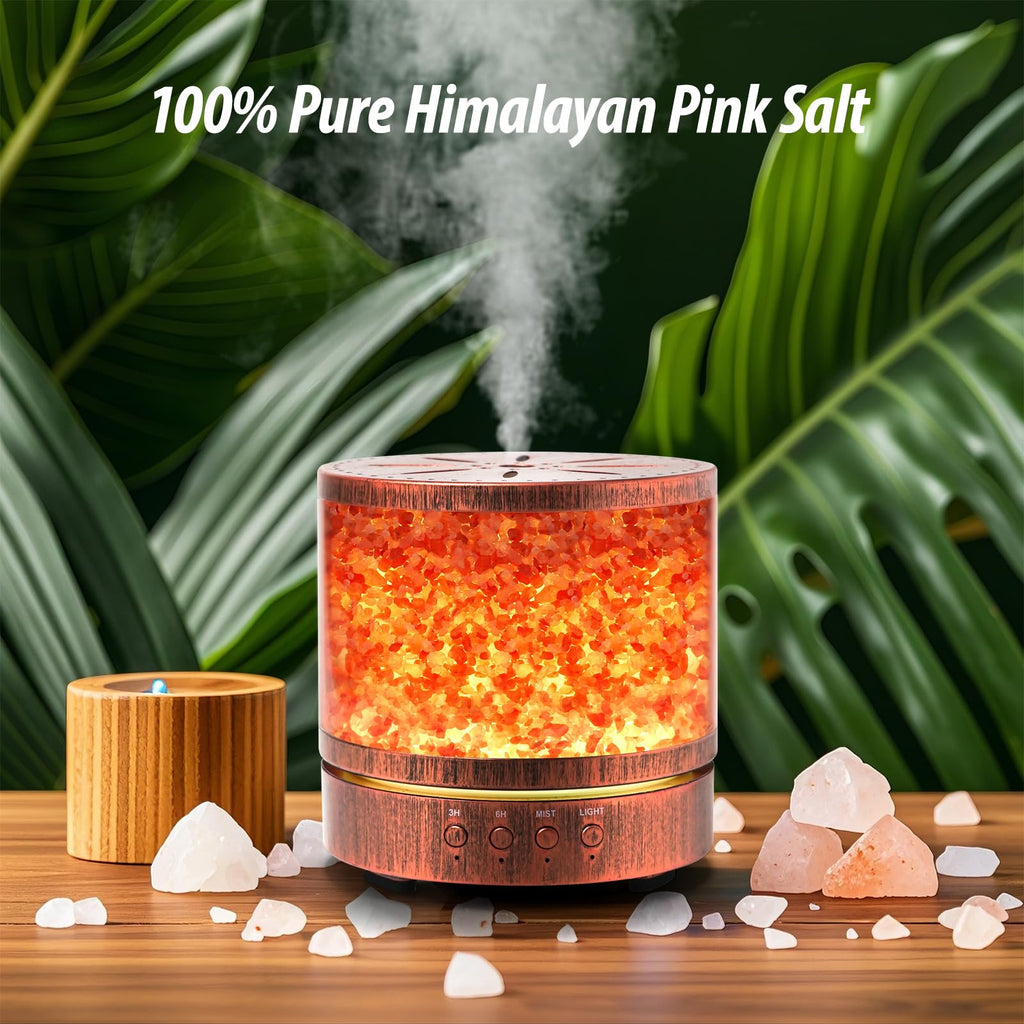 Essential Oil Diffuser Aromatherapy Diffusers for Essential Oils Large Room, Himalayan Salt Lamp Ultrasonic Aroma Diffusers for