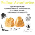 NUKAYAI 2Pcs Yellow Aventurine 1.8-2.2 Large Natural Raw Crystals Healing Crystal Yellow Aventurine Stones Rough Rocks for Wrapp
