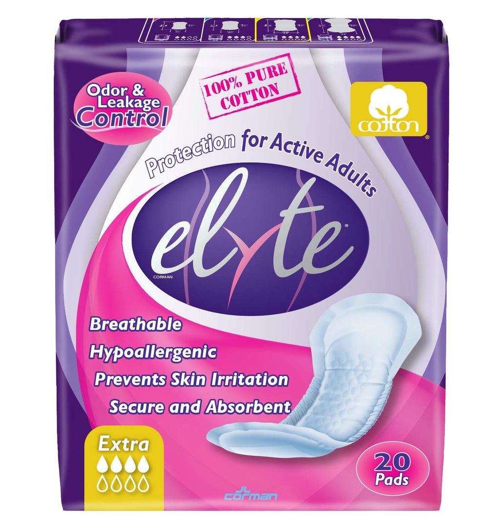 Leter Inco Organyc Elyte Light Inco Pads Extra, White, 20 Count – Medistoreweb
