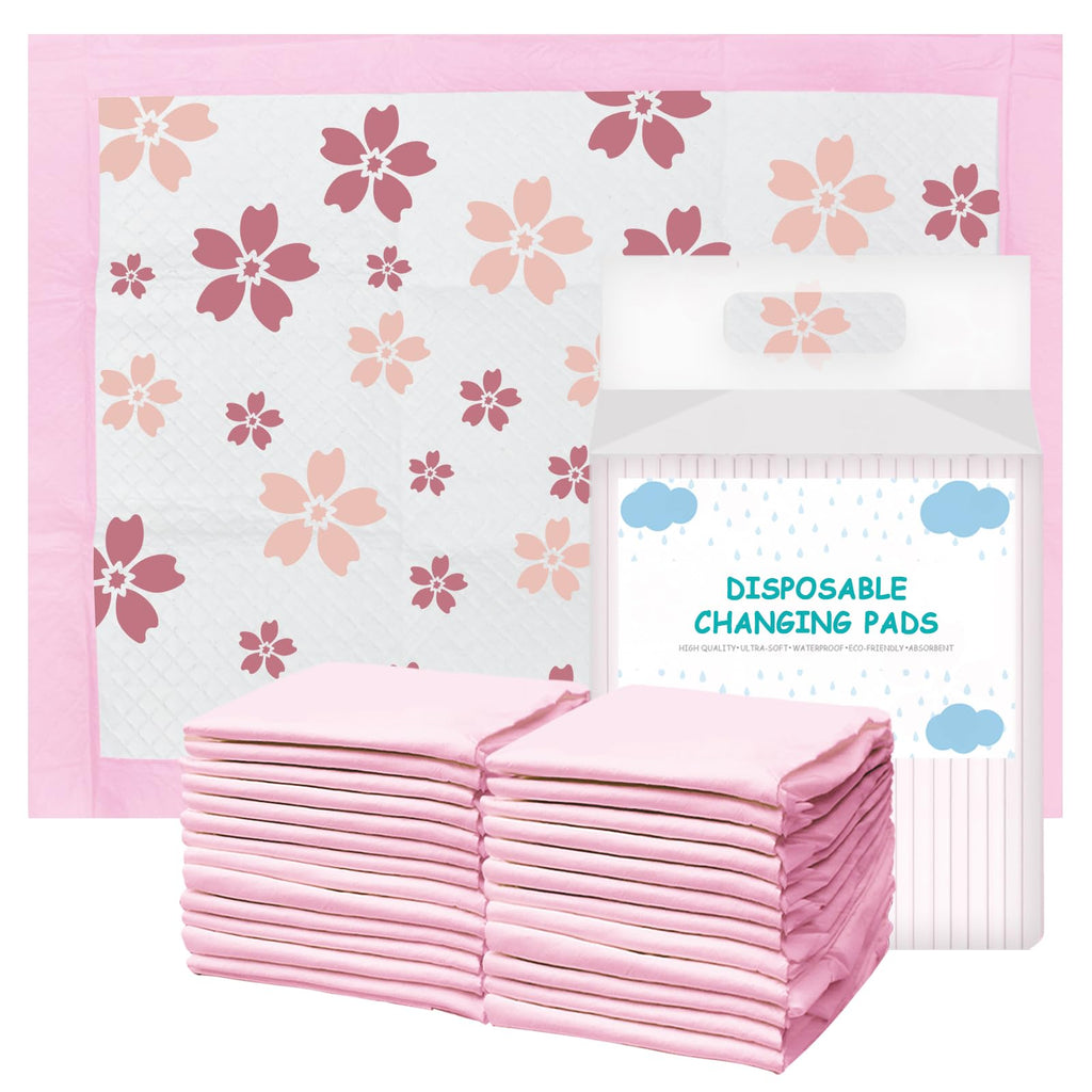 FORYEE Disposable Changing Pads for Baby 13 x 17 Inches Disposable Underpads Incontinence Bed Pads with High Absorbent Leak-Proo