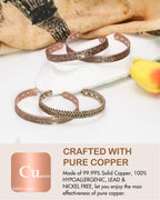 Feraco Copper Bracelet for Women, Ultra Strength Magnetic Bracelets, 99.99% Pure Copper Cuff Bangle with 3500 Gauss Neodymium Ma