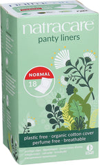 Natracare Panty Liner, Normal, Wrapped, 18 ct (Pack of 4)