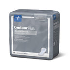 Medline ContourPlus Bladder Control Pads, Ultimate Absorbency, 8 x 17 Inches, Bag of 28