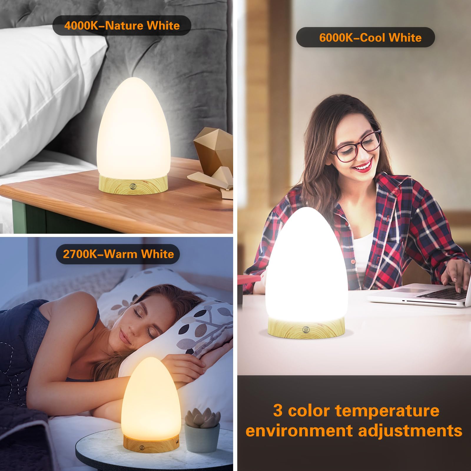 Hopihe Light Therapy Lamp, UV-Free 10000Lux Sunlight Lamp with Touch & Remote Control, Memory Function Happy Sun Lamp 4 Adjustab