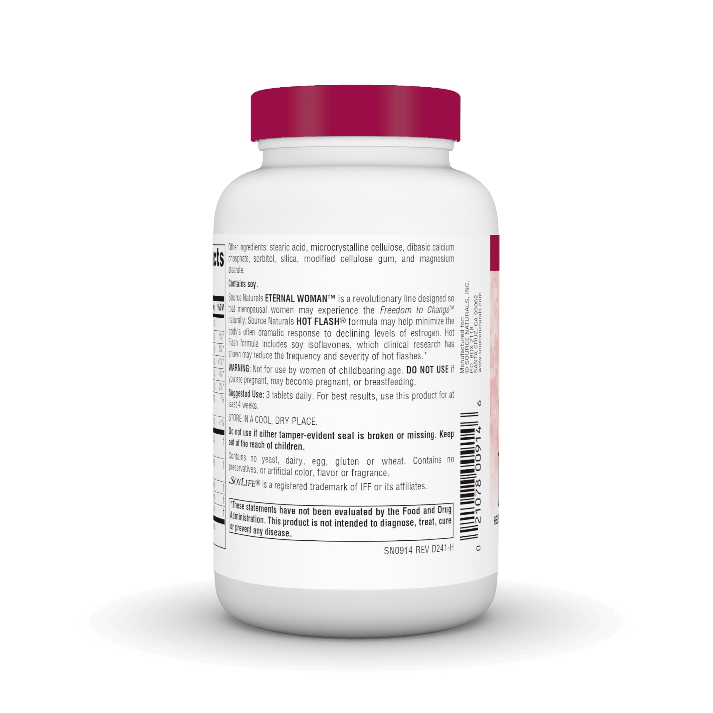 Source Naturals Hot Flash, Helps Reduce The Frequency of Hot Flashes* - 90 Tablets
