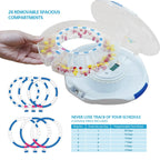 EziMedPil Automatic Pill Dispenser with Alarm, Sound & Light, up to 6 Alarms/Day, Easy-Read Display, 6 Dosage Templates, Locked