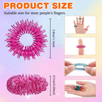100 Pack Spiky Sensory Finger Rings, Acupressure Spiky Sensory Finger Rings for Adults, Silent Stress Reducer and Massager Fidge