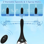Automatic Electric Enema Bulb with 3 Speeds, Silicone Enema Anal Douche Cleaner for Men Women Colon Cleansing, Remote Control Re