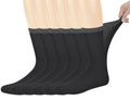 Yomandamor Best Mens Mid-Calf Diabetic Socks With Seamless Toe,6 Pairs L Size(Socks Size:10-13)