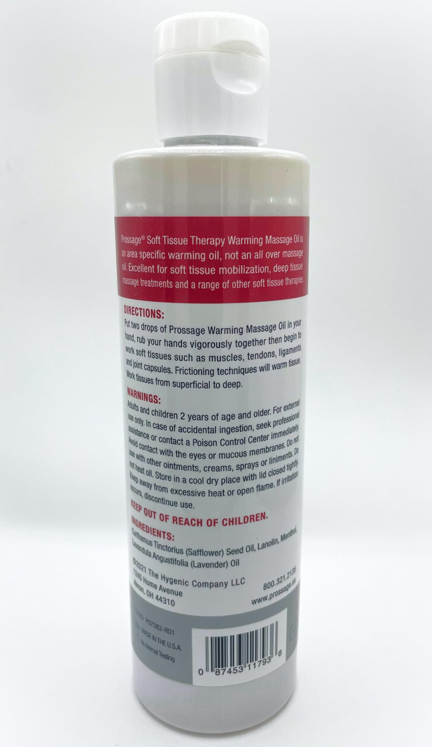 Prossage Heat Warming Relief Massage Oil for Therapuetic Massages, Deep Tissue Massages, and Aromatherapy, Topical Reliever, 8 O