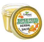 Creation Farm Jewelweed Balm, Poison Ivy Remedy, Herbal Tea Tree Salve Jar Skin Treatment Helps Tattoos, Soothes Rashes, No Glu