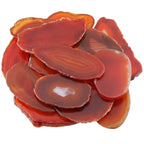 Rockcloud 10 Pcs Agate Light Table Slices, Healing Crystals Geode Stones,Irregular Home Decoration Jewelry Making,Red