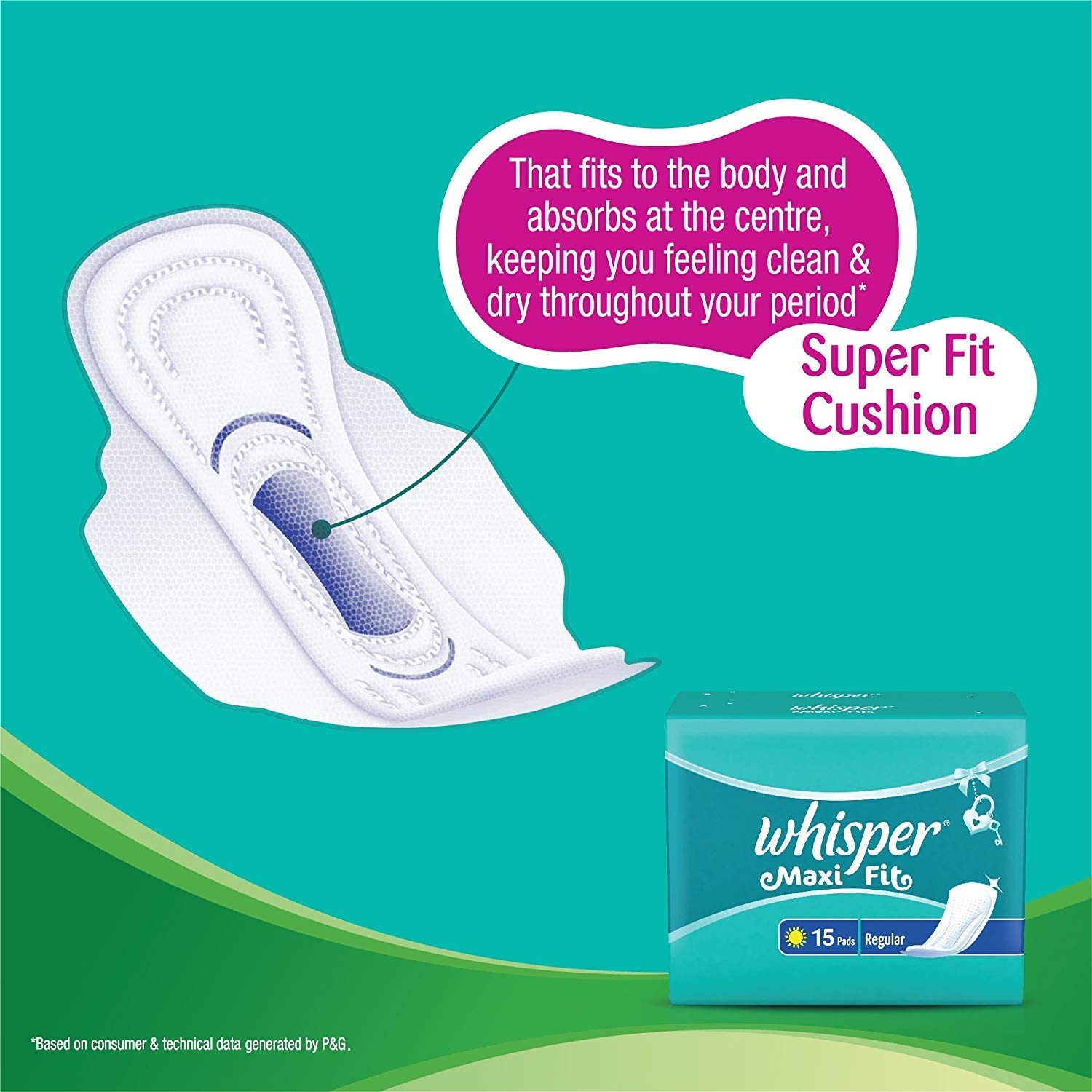 Whisper Maxi Fit - Regular (15 Pads)