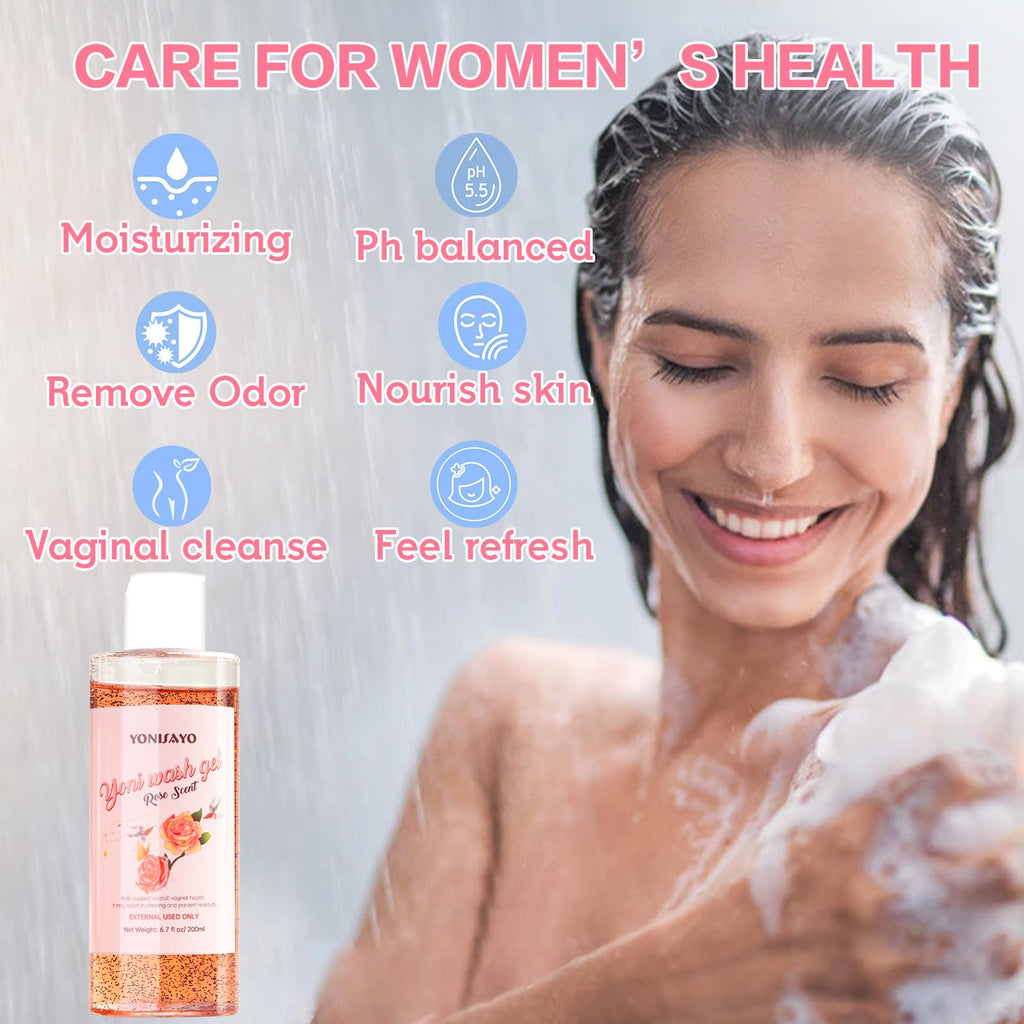 Yoni Wash Yoni Bar Soap Set, Natural Feminine Wash for Women pH Balance, Organic Yoni Soap Bar Body Wash Bath Soap, Rose Scent