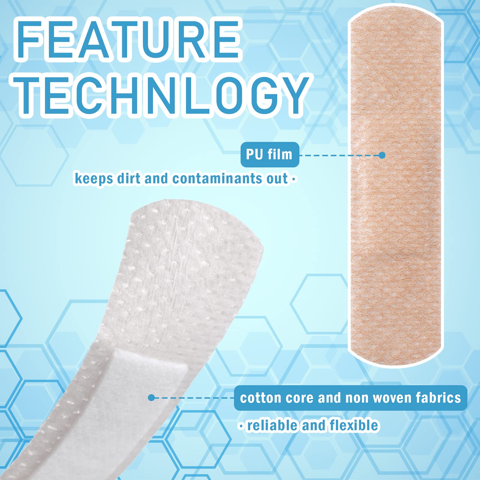 Funtery 100 Pcs Silicone Adhesive Bandages Bulk Sensitive Skin Painless Removal Bandages for Sensitive Fragile Skin Elderly Pain