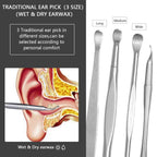 8 Pcs Ear Wax Removal Kit,Professional Double-Headed Ear Pick Earwax Removal Tools,316L Stainless Steel Ear Cleaner Curette with