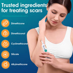 ScarMD Medical Grade Silicone Scar Gel Treatment,Keloid Bump Removal,Fades Scars from Surgery, Burn Scar,Face Belly Piercings, C