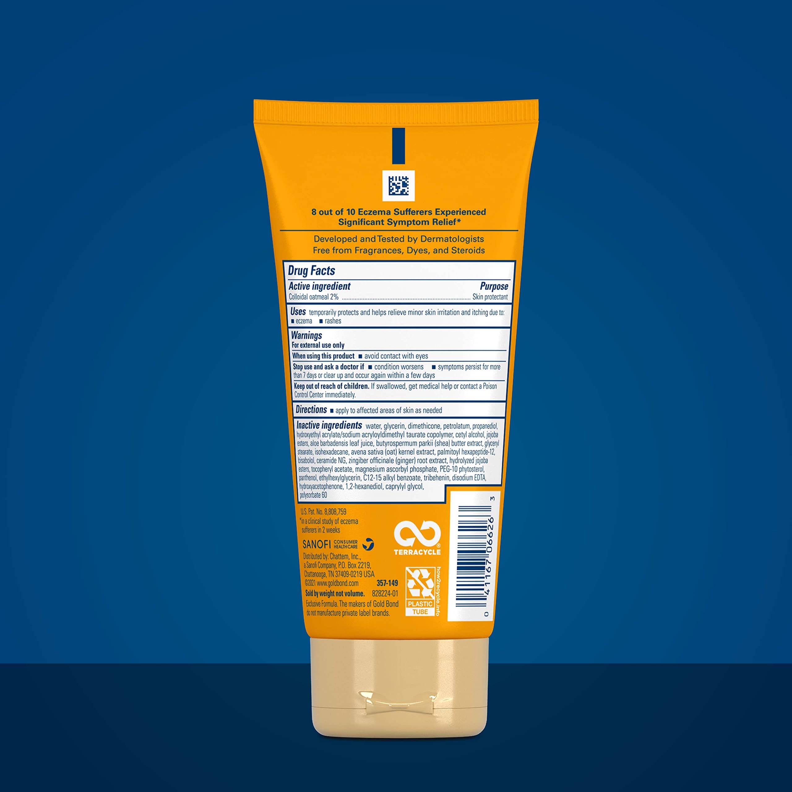 Gold Bond Medicated Eczema Relief Skin Protectant Cream, 5.5 oz., with 2% Colloidal Oatmeal