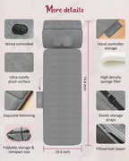 THERAZZAGGE Full Body Massage Mat with Heat, Detachable Neck Massager, Massage Pad with 10 Vibrating Motors, Home Office Use, Gi