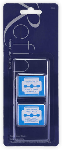 REFINE - Germany - Corn Plane Blades, Double-Edge Razor Blades, Replacement for Pedicure Corn Planes and Callus Shavers, Stainle