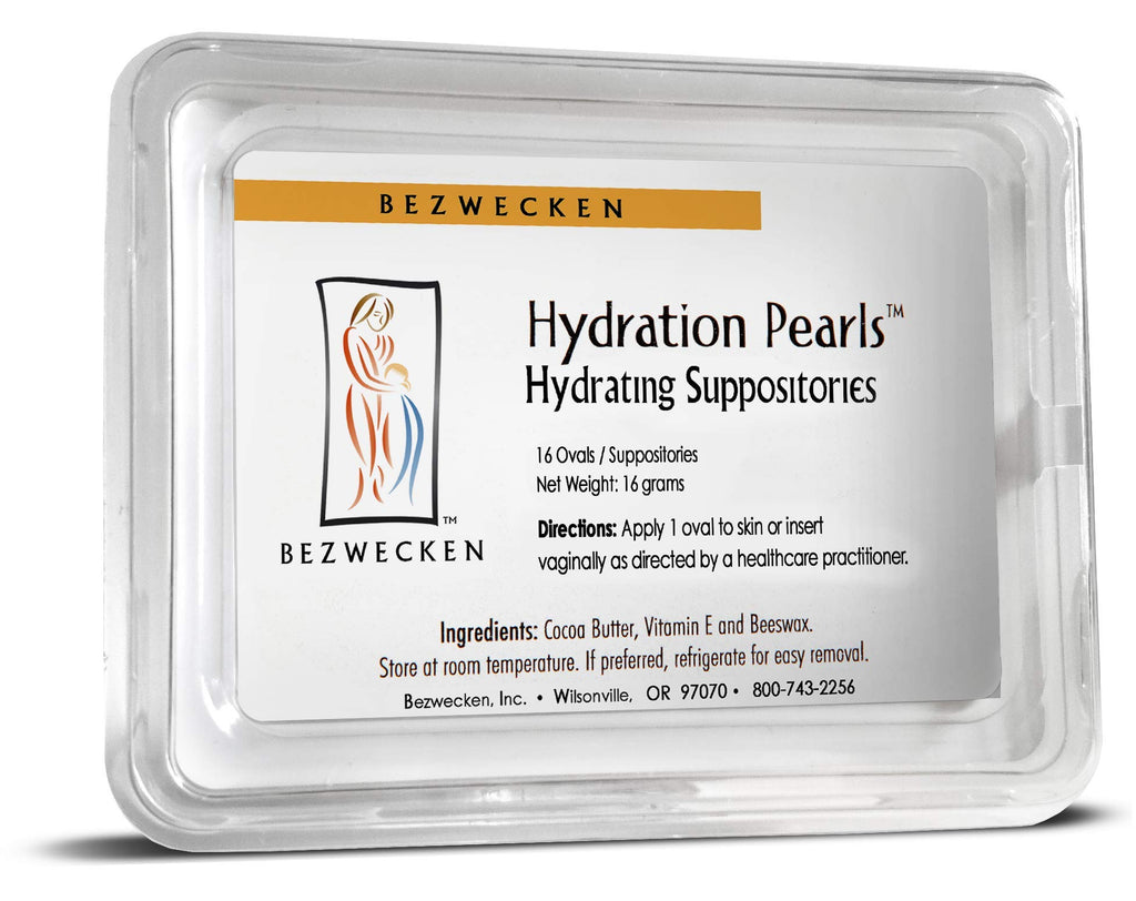Bezwecken - Hydration Pearls Oval Suppositories - 16 Oval Suppositories - Professionally Formulated for Immediate Vaginal Lubric