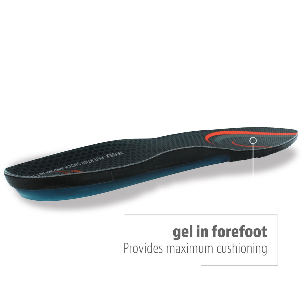 Sof Sole Mens Airr Insole, Black, 7-8.5